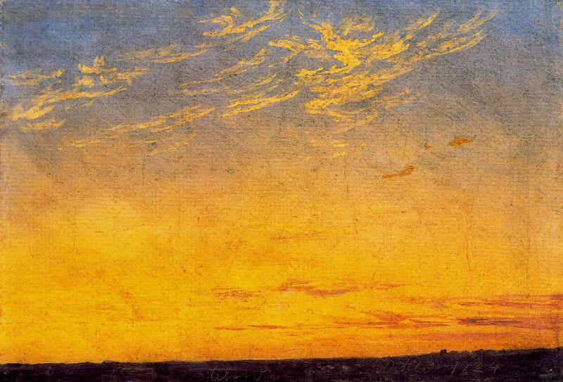 Caspar David Friedrich Evening oil painting image